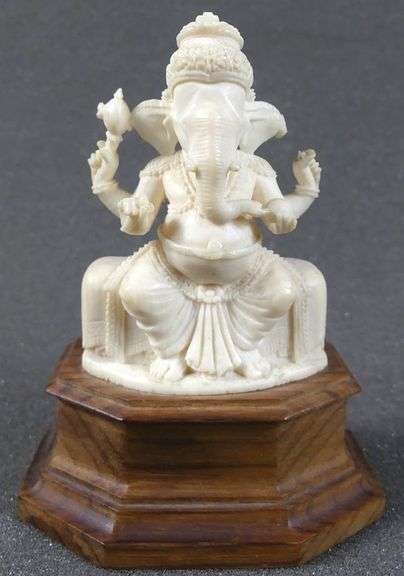 IVORY GANESHA CABINET FIGURE