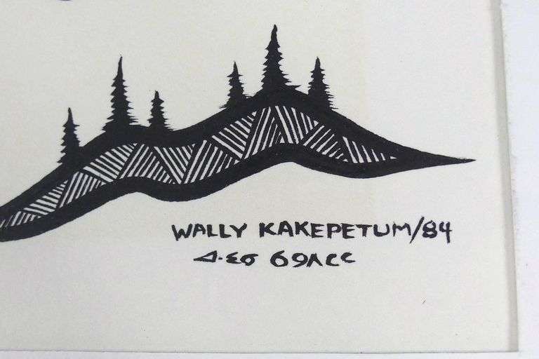 TWO ACRYLICS BY WALLY KAKEPETUM