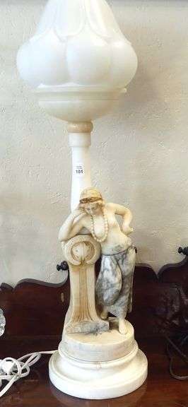 ART DECO ALABASTER LAMP