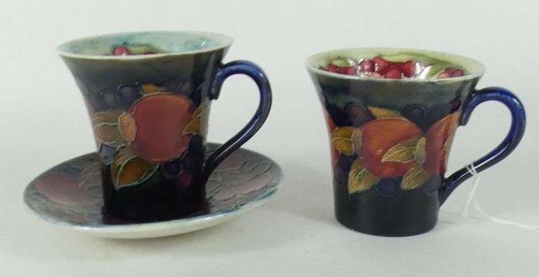 RARE MOORCROFT CUP & SAUCER
