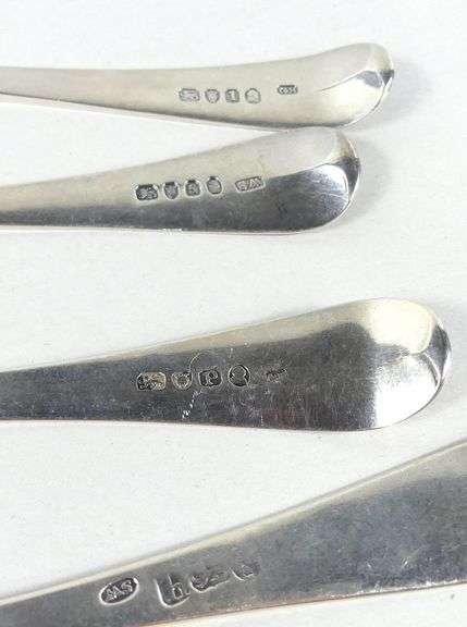 FOUR 18TH CENTURY SILVER SPOONS