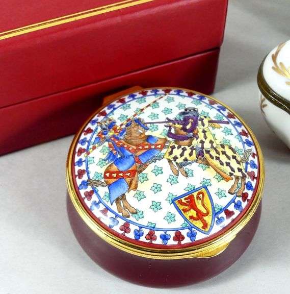 ENAMEL & PORCELAIN TRINKET BOXES