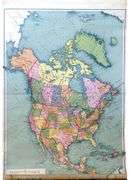 VINTAGE MAP OF NORTH AMERICA