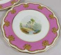 SET OF 19TH CENTURY HAND-PAINTED DESSERT PLATES