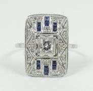 ELEGANT DIAMOND & SAPPHIRE RING