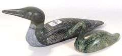 TWO SOAPSTONE CARVINGS