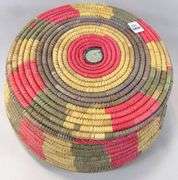 COILED STRAW BASKET