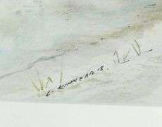 PAIR WATERCOLOURS BY LARRY KINNEAR