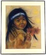 J. GUMINNY PASTEL DRAWING