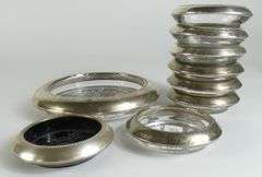 9 SILVER & GLASS COASTERS