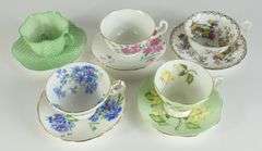 10 ENGLISH CUPS & SAUCERS