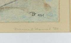 PAIR MIXED MEDIA DRAWINGS