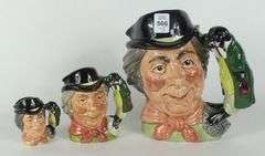 SET 3 DOULTON CHARACTER JUGS