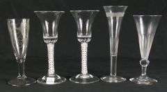 12 PIECES ANTIQUE STEMWARE