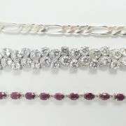 3 STERLING SILVER BRACELETS
