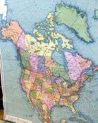 VINTAGE MAP OF NORTH AMERICA