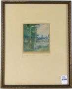 MINIATURE CANADIAN SCHOOL WATERCOLOUR