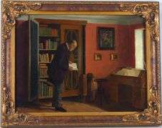 OIL ON PANEL BY LUDWIG VALENTA