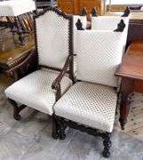 NINE-PIECE OAK DINING SET