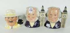 3 DOULTON CHARACTER JUGS