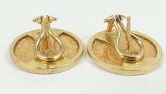 PAIR GOLD COIN EARRINGS