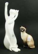 2 DOULTON CAT FIGURINES