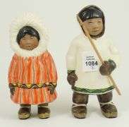 TWO INUIT FIGURINES