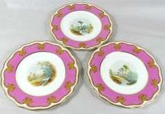 SET OF 19TH CENTURY HAND-PAINTED DESSERT PLATES