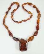 2 AMBER NECKLACES