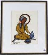 TWO ACRYLICS BY WALLY KAKEPETUM