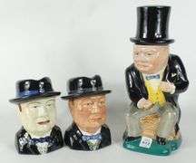 3 WINSTON CHURCHILL JUGS