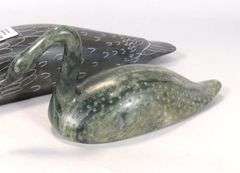TWO SOAPSTONE CARVINGS