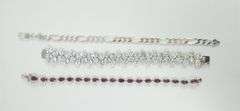 3 STERLING SILVER BRACELETS