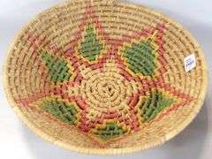 TWO HANDWOVEN BASKETS