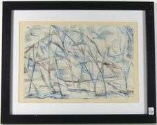 PAIR MIXED MEDIA DRAWINGS