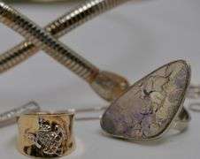 STERLING RINGS AND NECKLACE