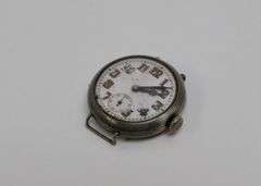 SILVER TRENCH WATCH AND LORGNETTE