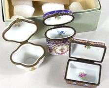 ENAMEL & PORCELAIN TRINKET BOXES