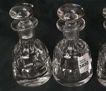 4 MATCHING CRYSTAL PERFUMES/COLOGNES