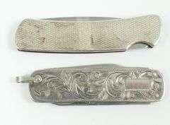 2 SILVER POCKET KNIVES