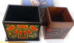 TWO STORAGE BOXES & DRUM