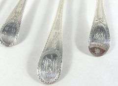 FOUR 18TH CENTURY SILVER SPOONS