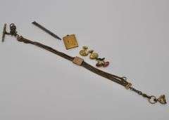 WATCH CHAIN, STERLING PENCIL, ETC.