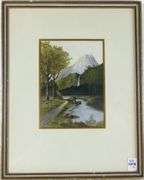 PAIR WATERCOLOURS BY W. ELLIS