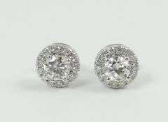DIAMOND "HALO" EARRINGS