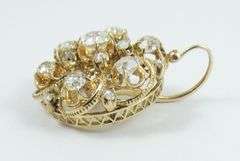 PAIR ANTIQUE RUSSIAN DIAMOND EARRINGS