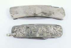 2 SILVER POCKET KNIVES