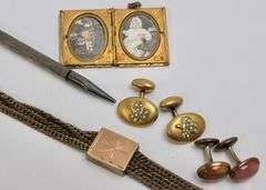 WATCH CHAIN, STERLING PENCIL, ETC.