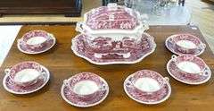 COPELAND "SPODE'S TOWER" TUREEN AND CREAM SOUPS