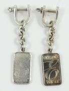 PAIR TIFFANY SILVER INGOT KEY HOLDERS